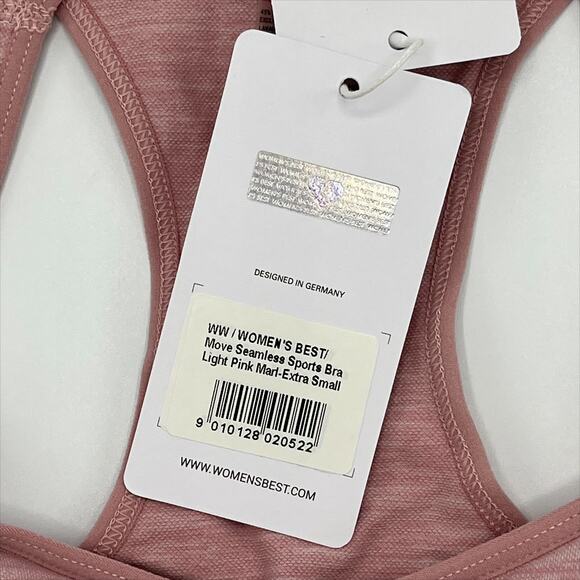 Women's Best Move Seamless Sports Bra in Light Pink Marl Size X-Small - Picture 9 of 10